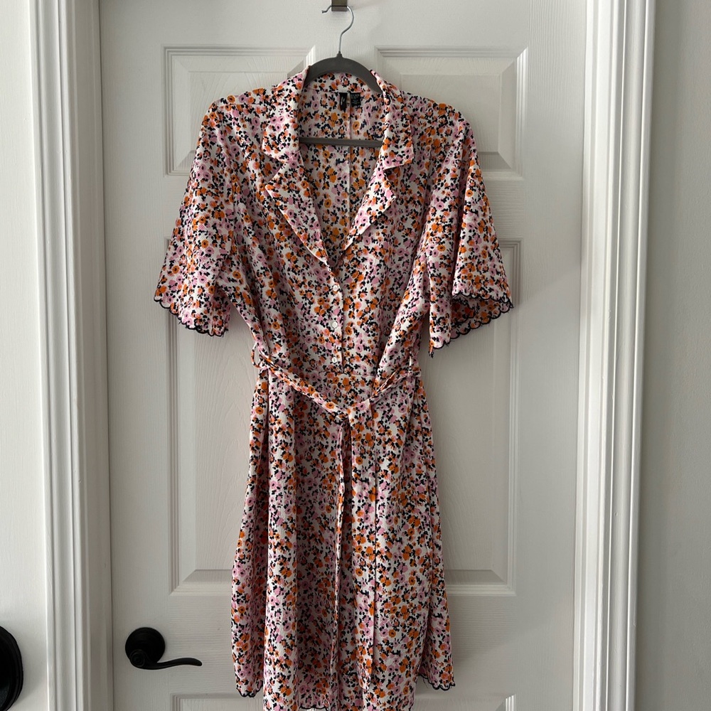 Vero Moda Pink and Orange Floral Dress - Picture 2 of 5